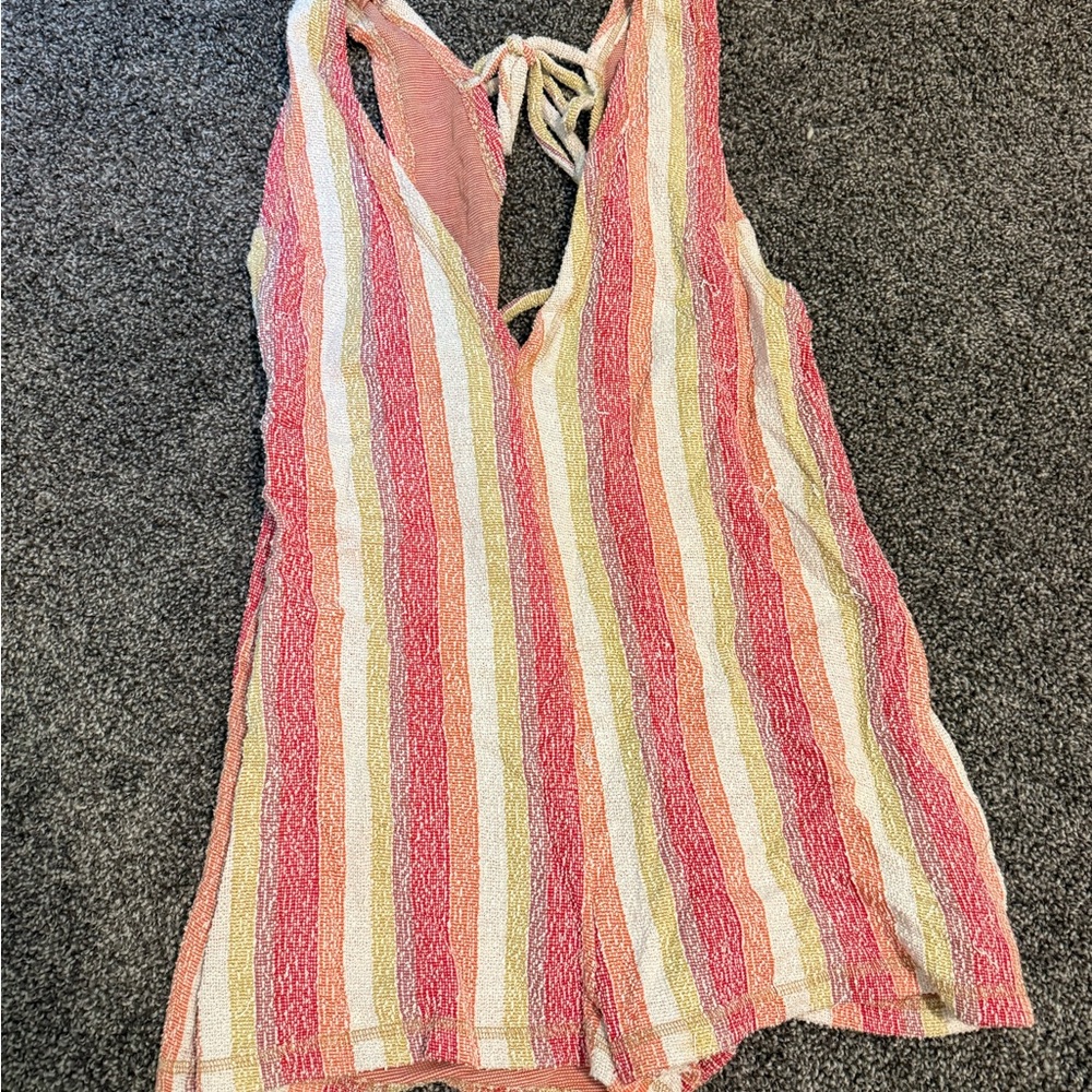 Free People Red and Yellow Mini Dress